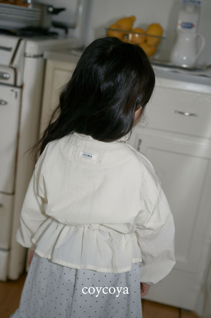 🌸預訂 韓國直送🌸🇰🇷COYCOYA兩色褶皺荷葉邊拉鍊防風外套連收納袋