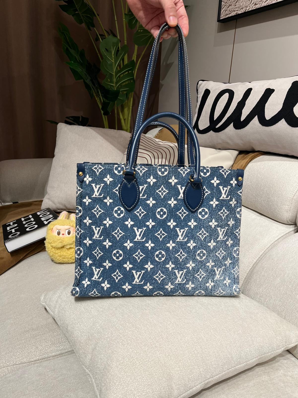 Lv on the go mm M59608 限量denim Nfc 100%Authentic,98%new✅dust bag