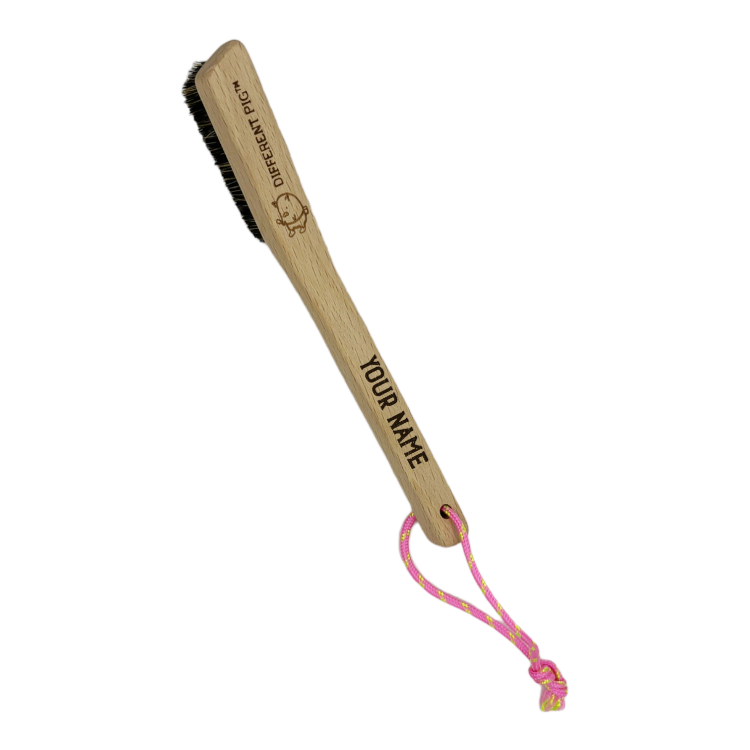 【來字刻名】𝗗𝗜𝗙𝗙𝗘𝗥𝗘𝗡𝗧 𝗣𝗜𝗚™ Piglet brush with name carving 刻名小豬掃連掛繩