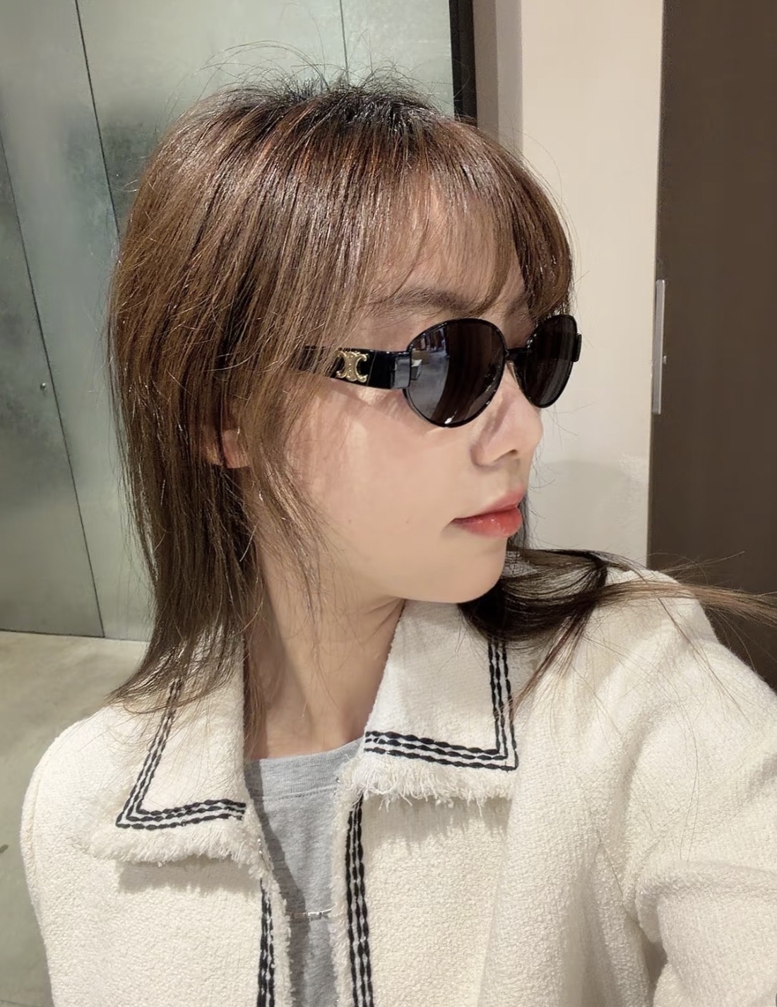 新到黑色現貨‼️  快閃優惠⚡️ Celine 爆款 金屬黑框太陽眼鏡 附送啡色眼鏡袋 放到電話!