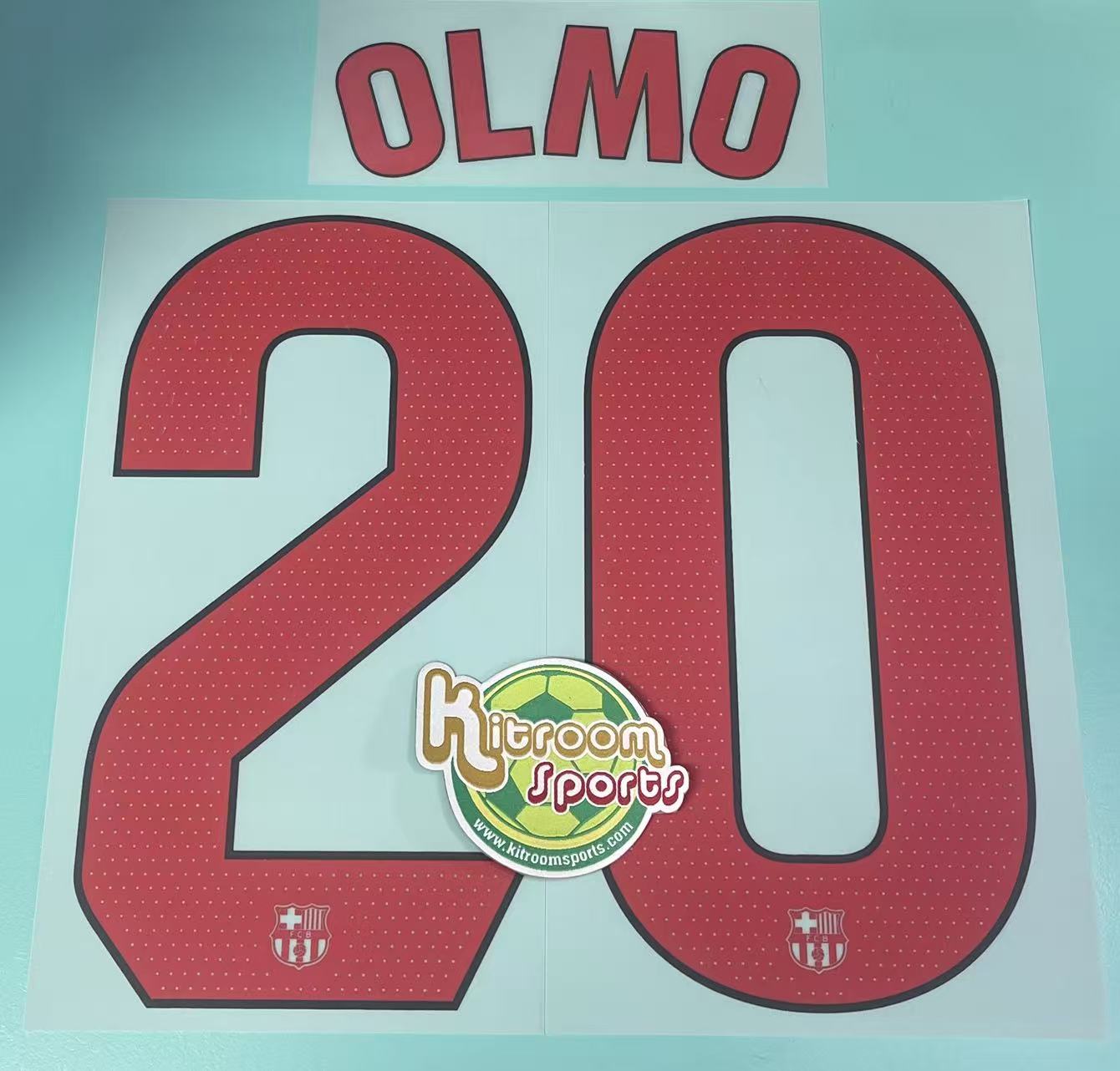 2024-25 Barcelona Away Nameset #20 OLMO