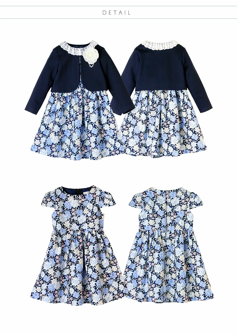 🆕【⭐訂購⭐】 🇯🇵日本直送🌀碎花短袖連衣裙+蕾絲領外套 華麗套裝［4款選］🌀[ELBA-0076][260214]