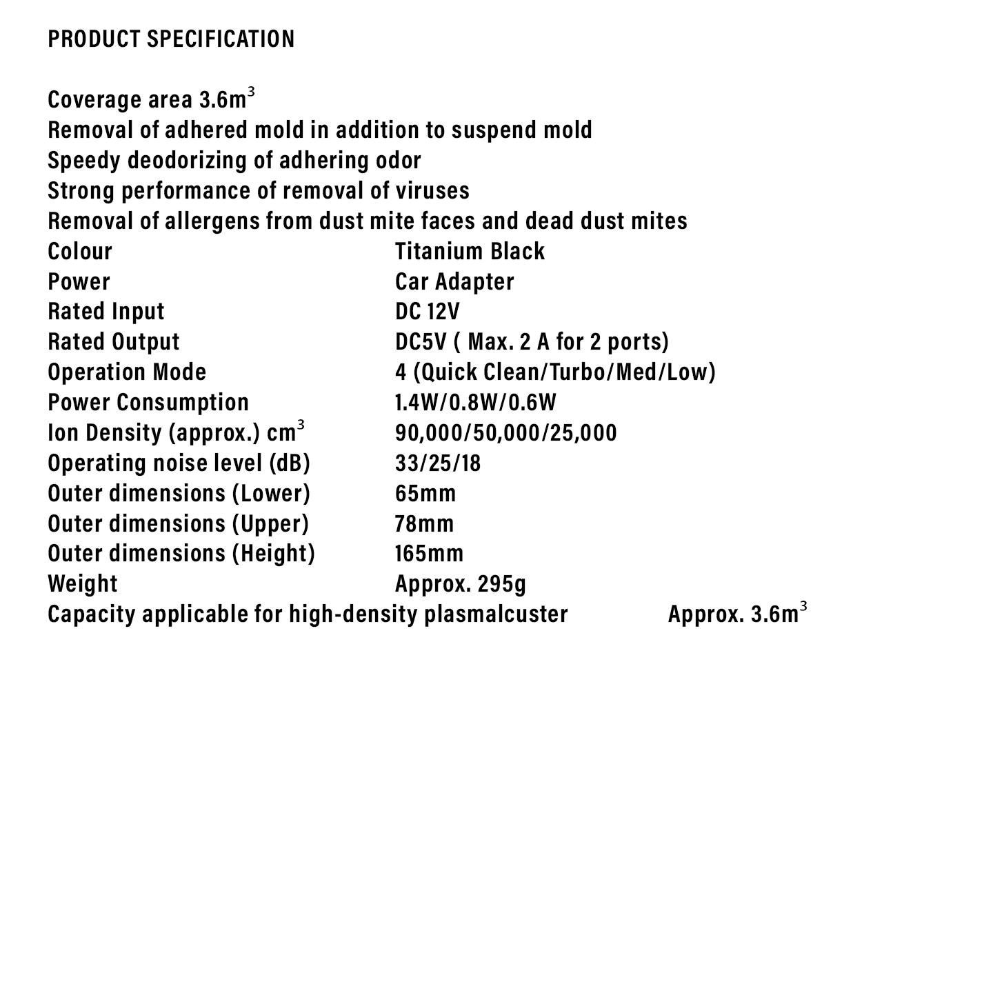 Sharp Plasmacluster Ion Generator for Car (IGNX2EB)