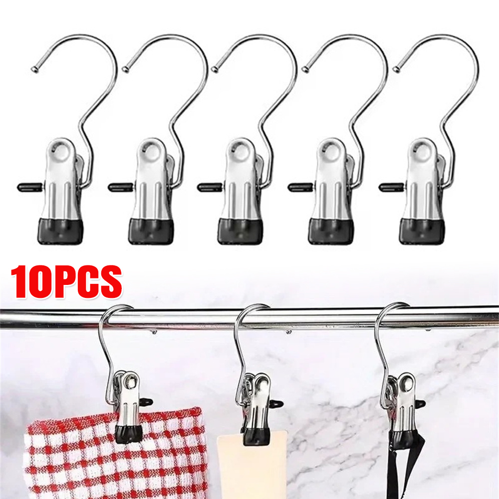 10x 不鏽鋼晾衣夾 黑色 UB0242