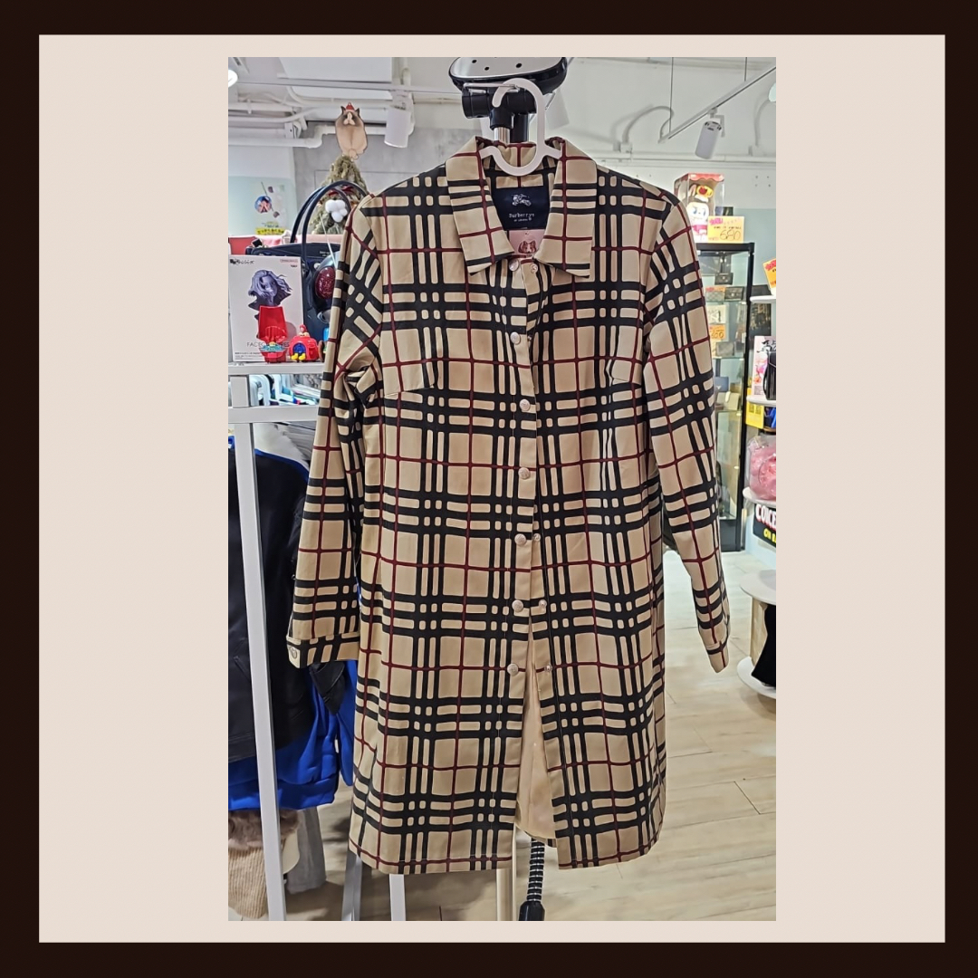 Burberry 經典 Nova Check 格紋長款襯衫外套