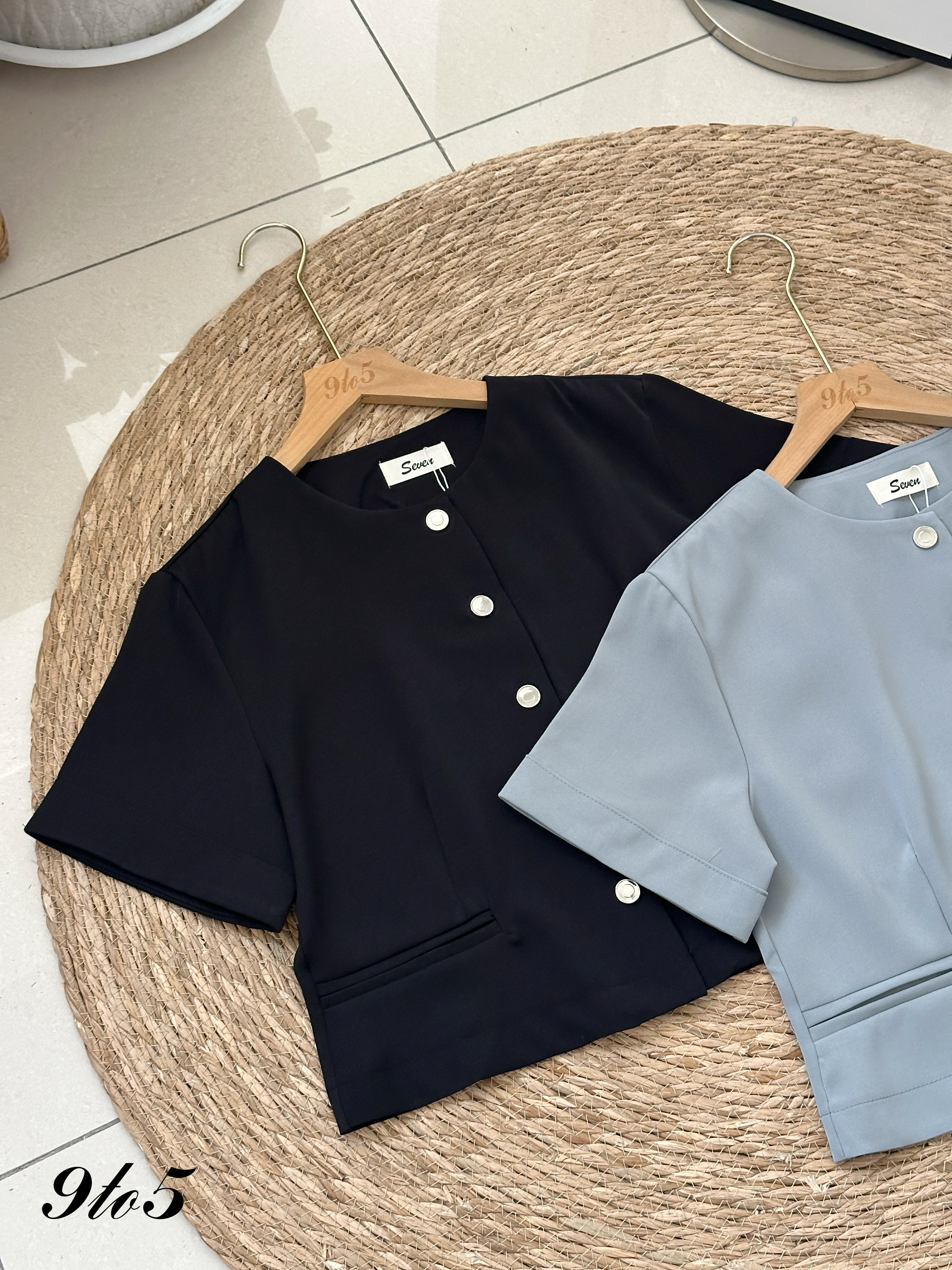 T4226 Short Sleeve Crop Blazer - 4 Colors 