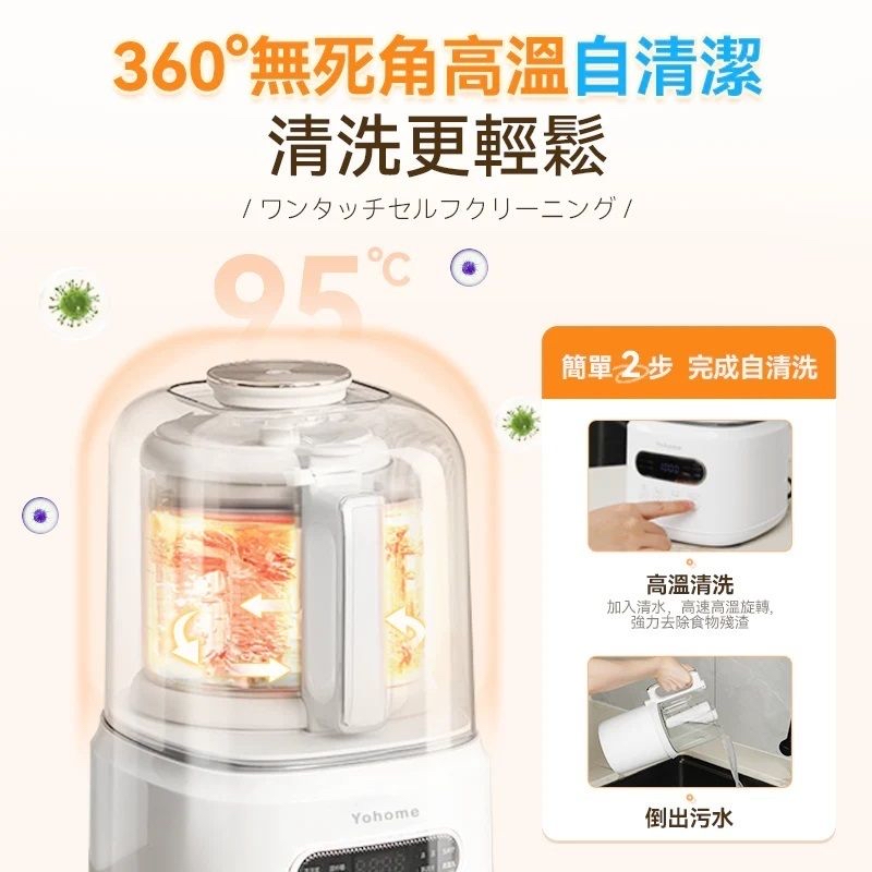 Yohome 7重降噪免濾萬用全家健康營養料理破壁機 YH-0099