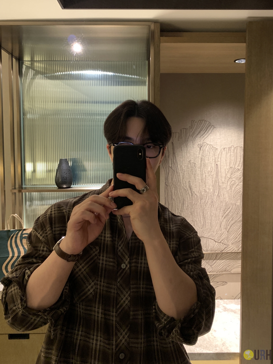 【100%保證韓國直送】日常經典磨毛純棉半寬鬆格紋襯衫 [4 color] RL114803