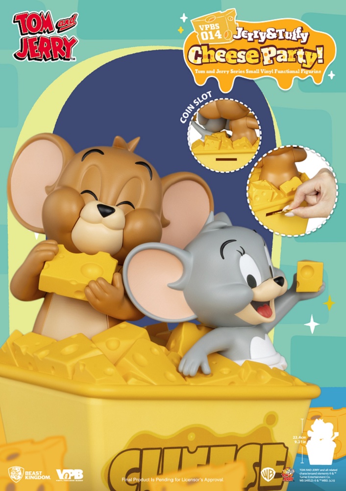 📦訂購 台灣代購 Tom and Jerry 湯姆與傑利 起司派對款 小型搪膠存錢筒 錢罌 Coin Bank