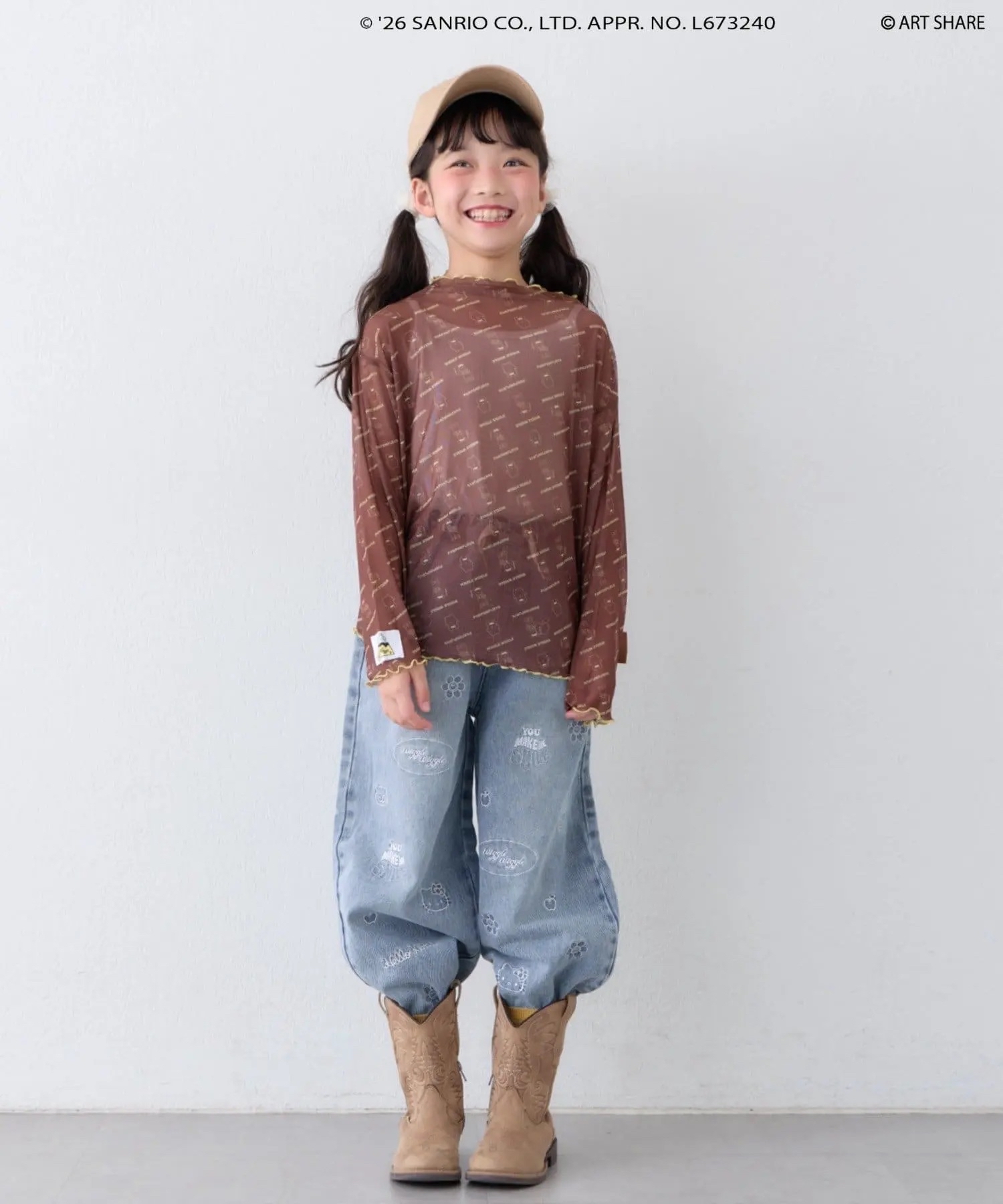 日本預訂📍日本Sanrio x Wiggle Wiggle系列 - 透視長袖上衣 不包郵 2026年11月下旬出貨