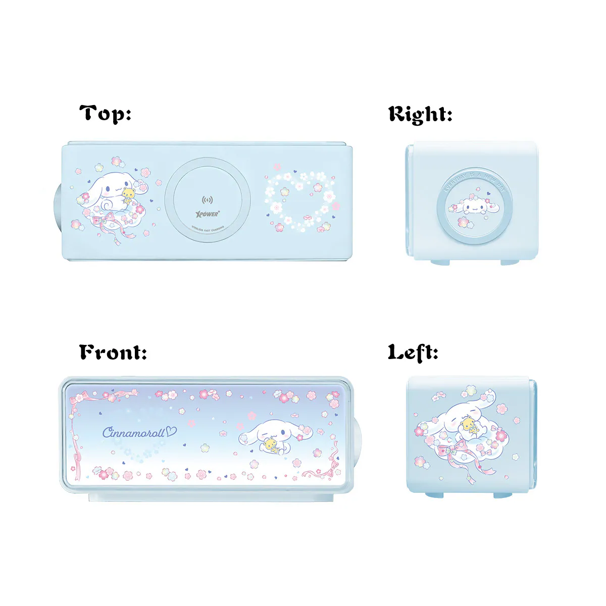 XPower x Sanrio Cinnamoroll Rhythm F05 無線藍牙喇叭小夜燈 | 4000K LED 夜燈 | 內置 4 種白噪音 | 藍牙版本：5.3 XPower x Sanrio Cinnamoroll Rhythm F05 Wireless Bluetooth Speaker Night Light F05-CN1