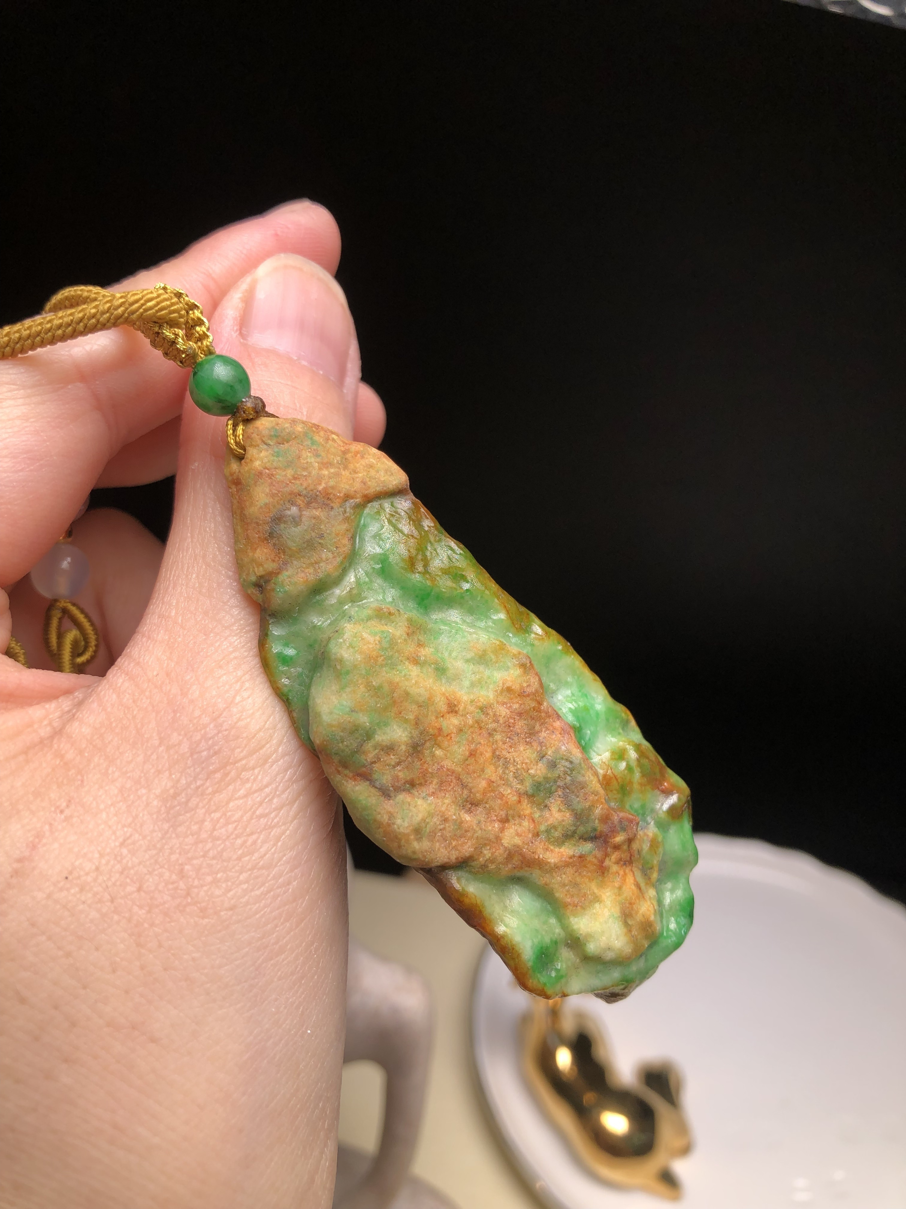 大馬坎紅加綠原石吊墜B08120