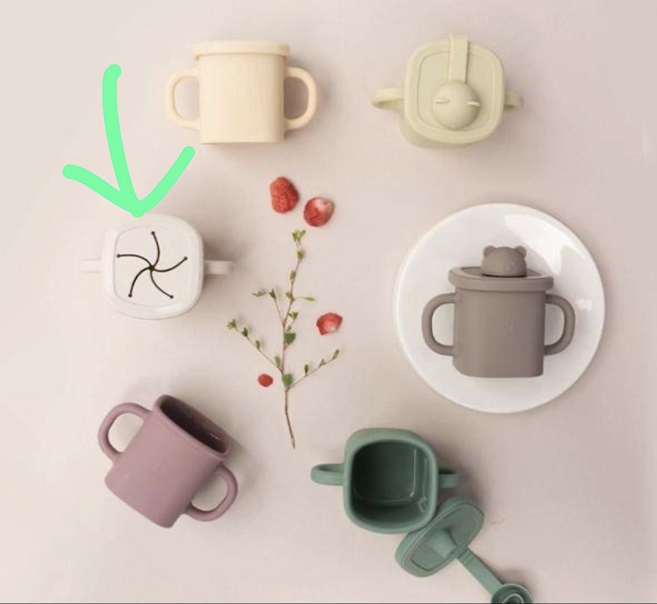 MODU'I 矽膠防漏防摔直飲杯 set butter