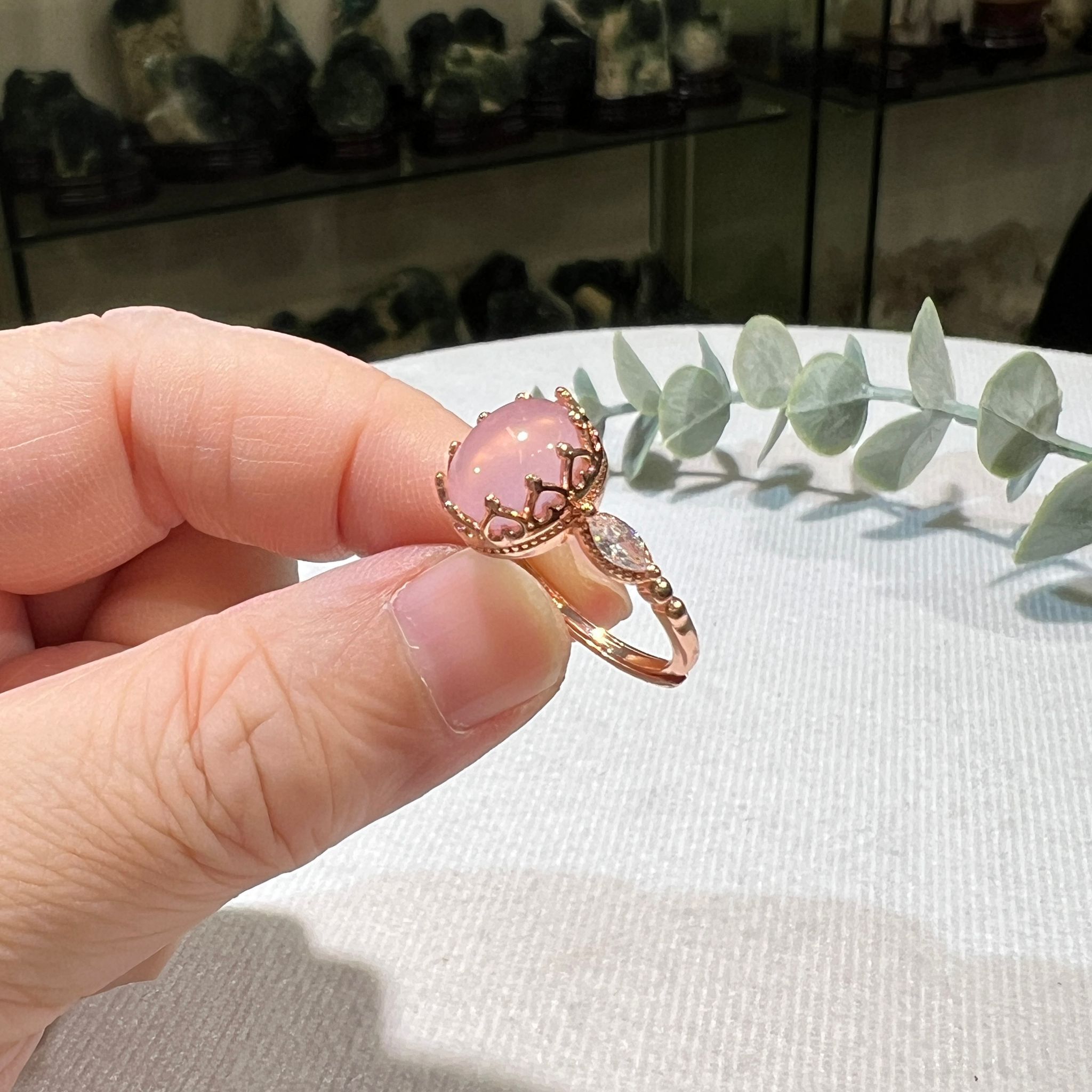 粉玉髓戒指 #CA0021