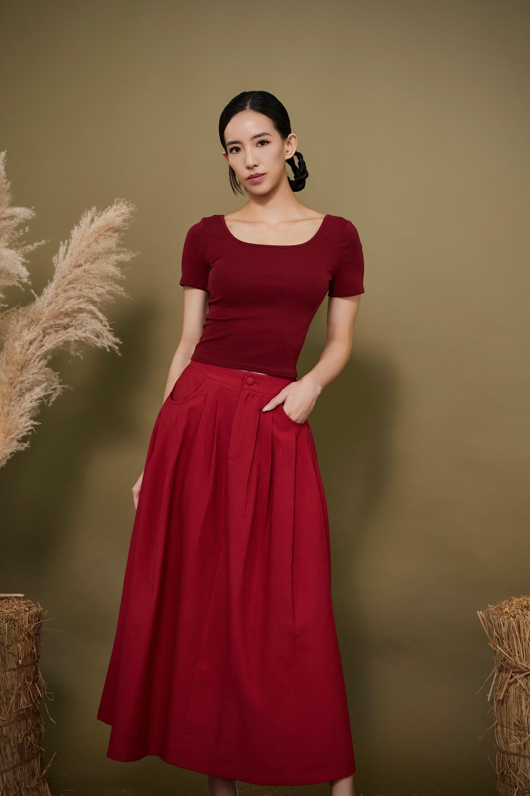 CB2774 Essential Square Neck Ribbed Top