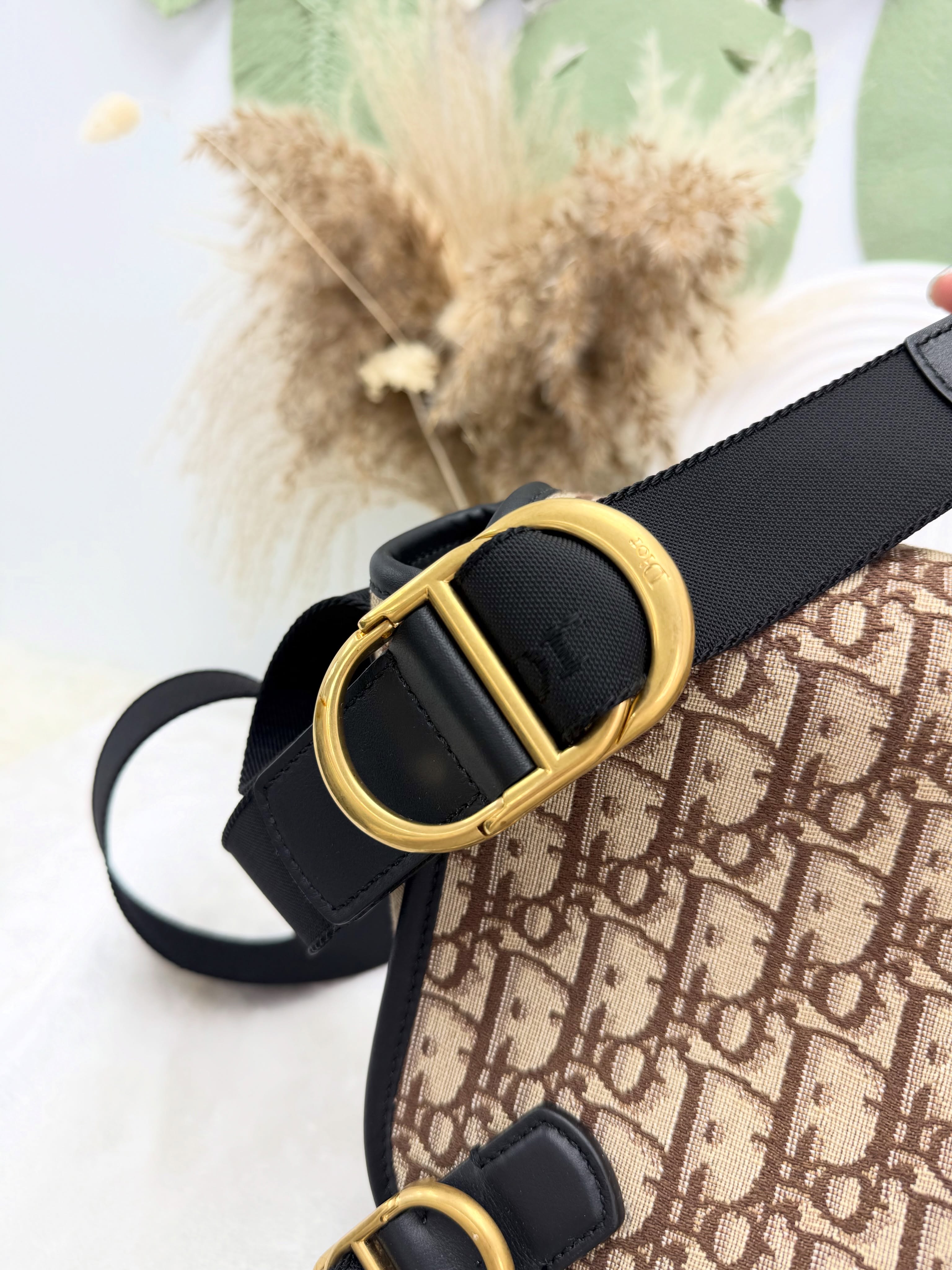DIOR 👜 PRE OWNED 💼 jett 2026春夏新款 Oblique印花翻蓋包 🤎 