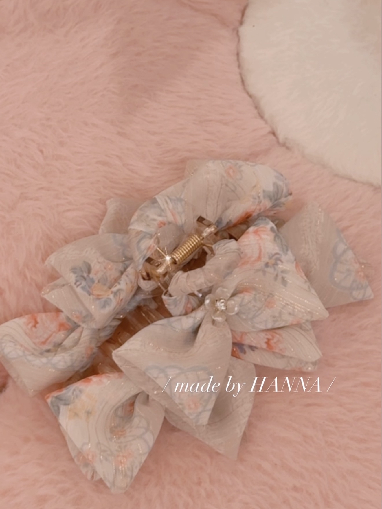 #HANNA-made# Le Nœud Floral Clip *Handmade