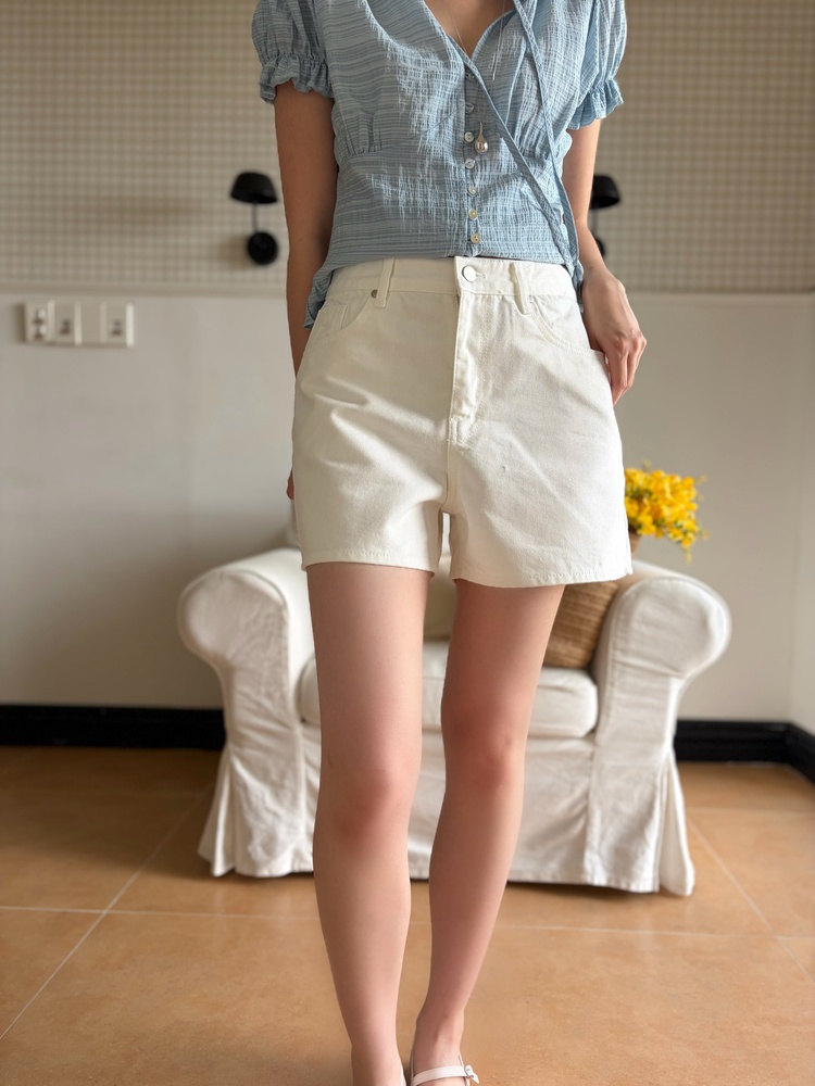 Everyday White Denim Shorts