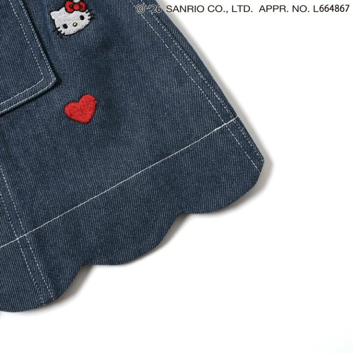 🇯🇵預訂 日本直送🇯🇵Apres les cours x Sanrio系列愛心人物刺繡口袋牛仔吊帶裙