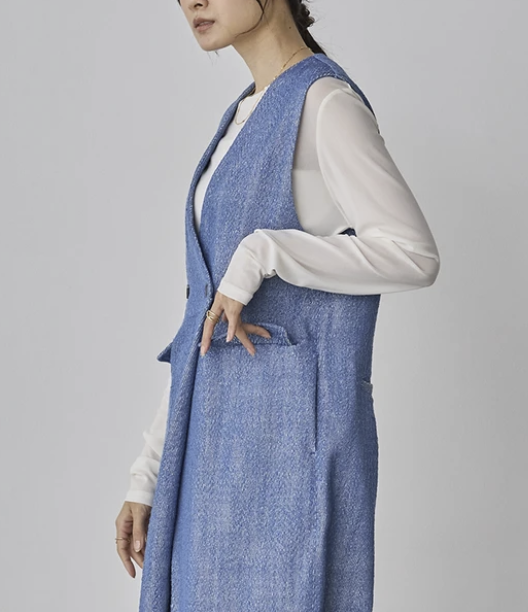 仿丹寧人字紋連身褲 - 2026 流行穿搭  女士連身褲 春夏秋時尚穿搭 優雅日常 柔軟舒適 獨特設計 易於配搭 日本直送   #JP-I-260031