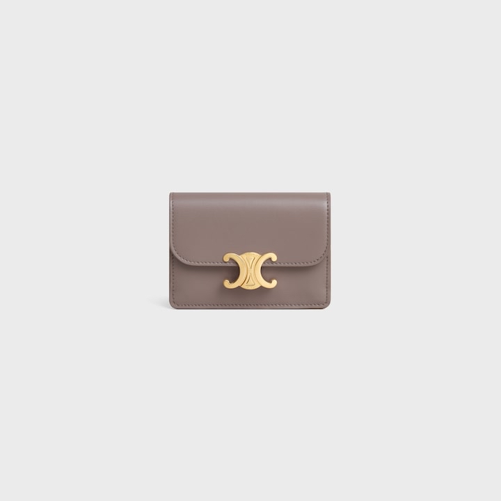 精選貨品優惠💖Celine Triomphe Cardholder Color :PEBBLE