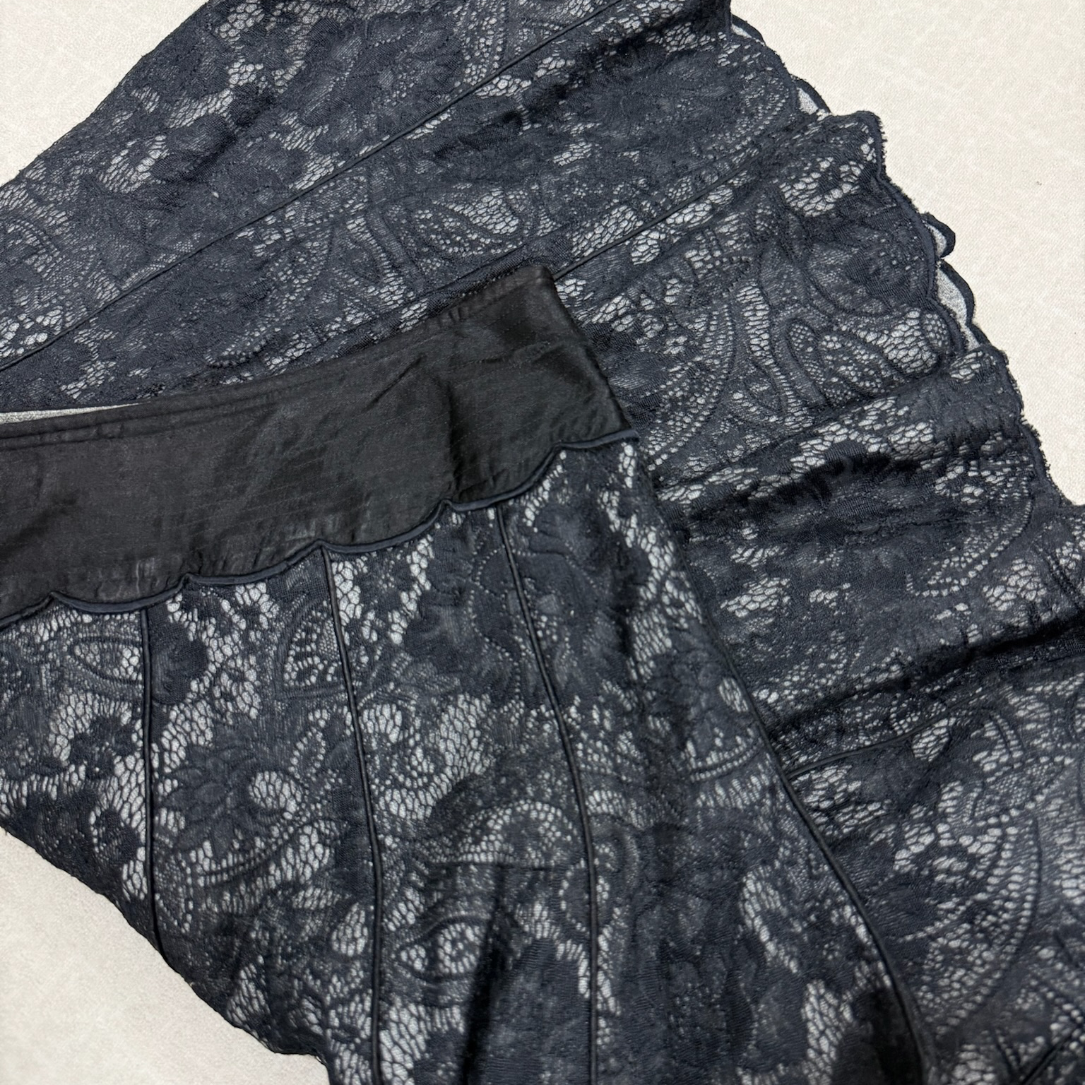 Black Lace Overlay Skirt