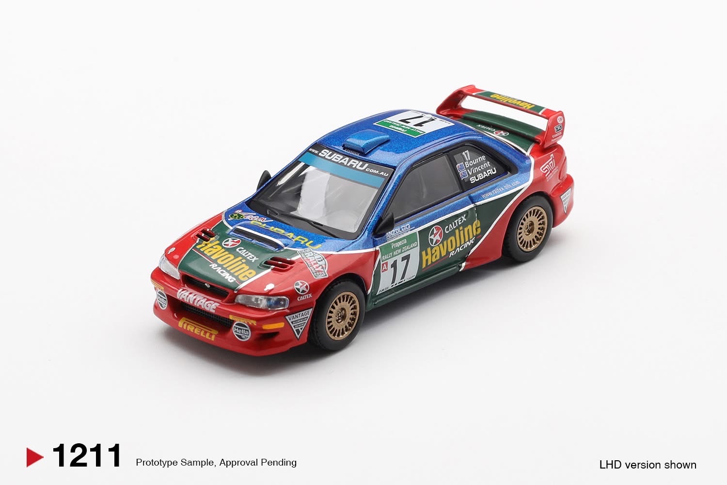 （預訂 Pre Order) Mini GT  ( MGT01211-L ) Subaru Impreza WRC98 #17 2000 Rally New Zealand