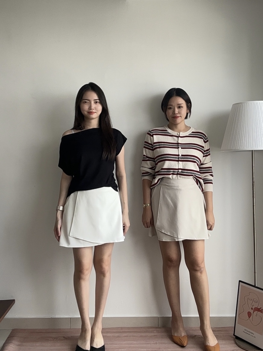 S1975 A Line Wrap Short Skort - 3 Colors