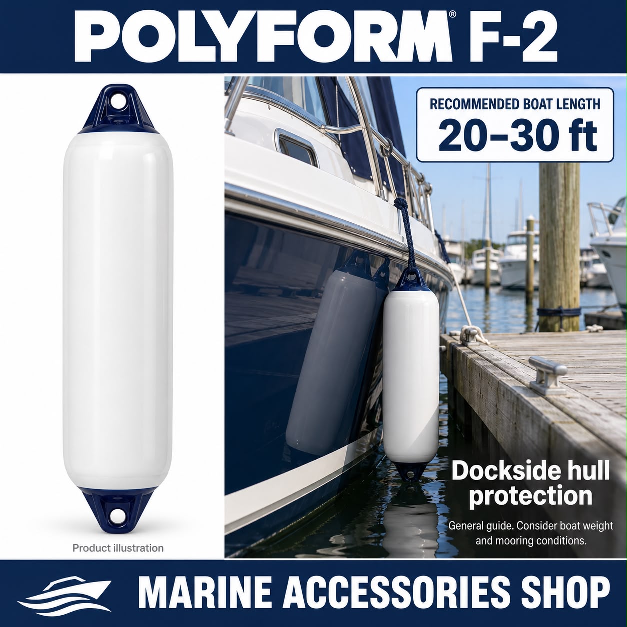 Polyform USA Fender F2 8.2” x 25”