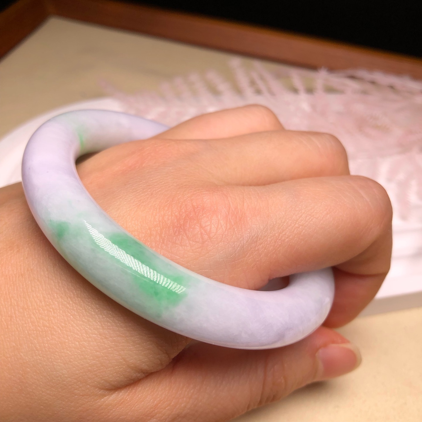 白底青圓鐲57.5mm YM00180