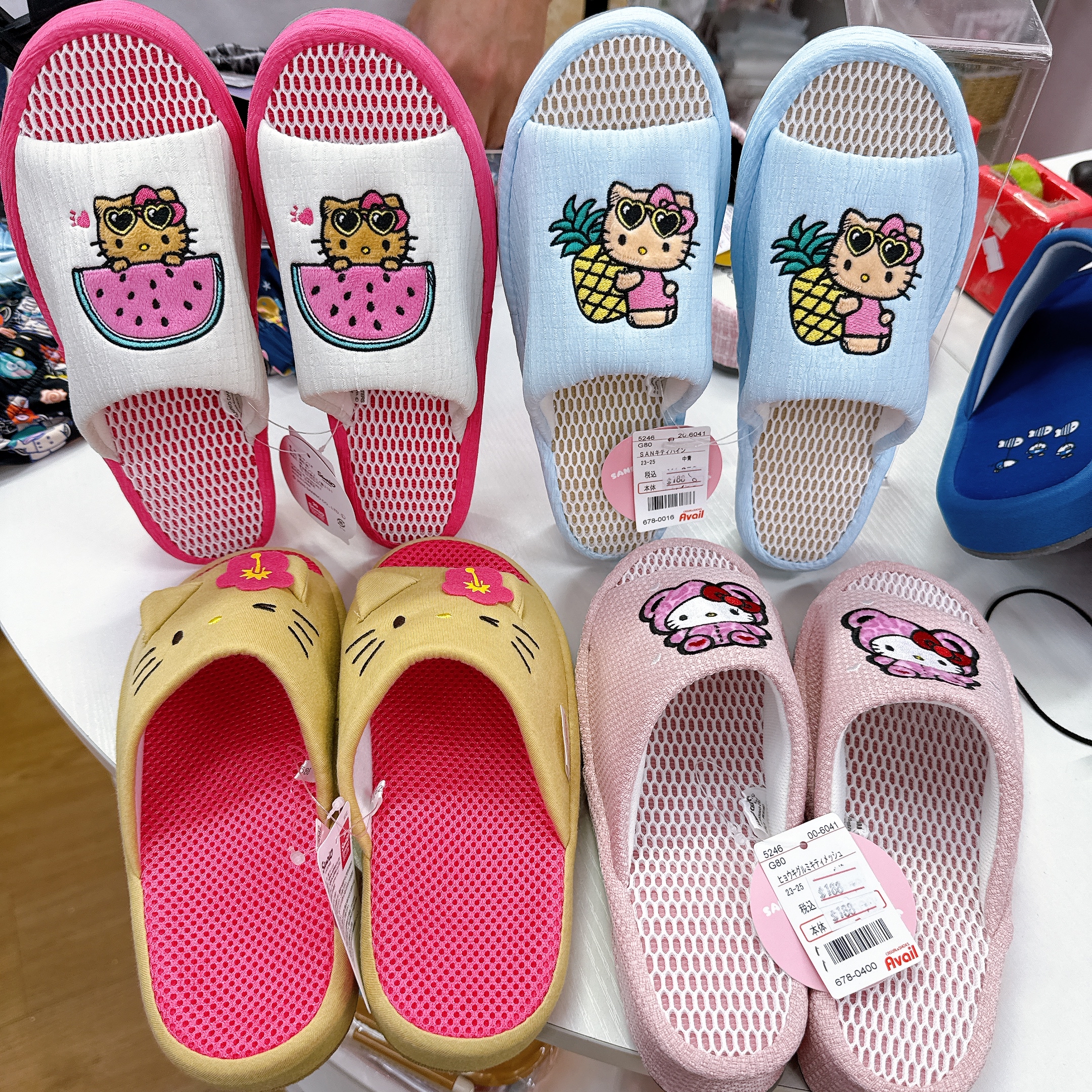 日本直送日本限定Hello Kitty網底拖鞋 23至25 cm 十分透氣