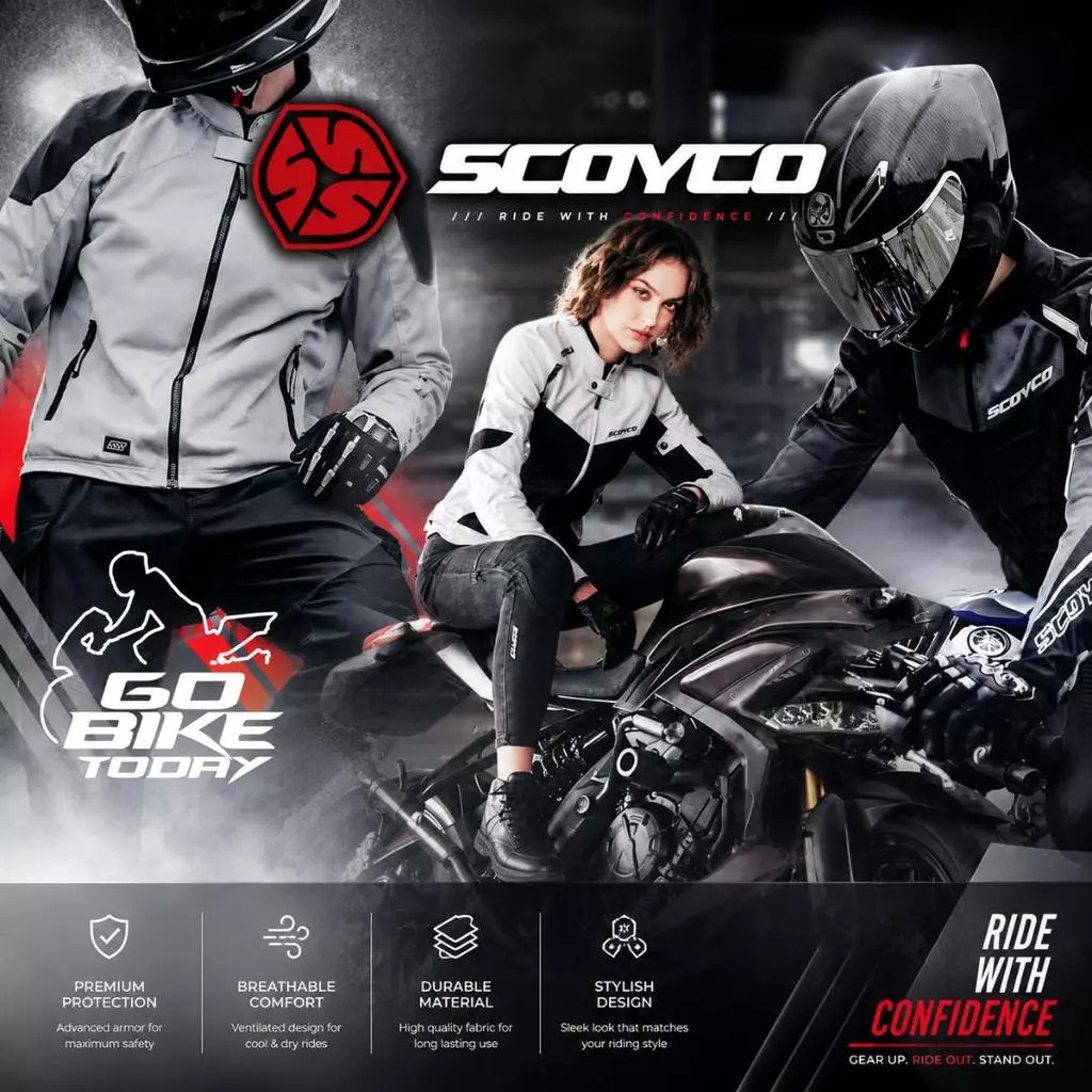 SCOYCO JK118 Motorcycle Riding Jacket Women | CE Protector | Touring Racing Jaket Motor