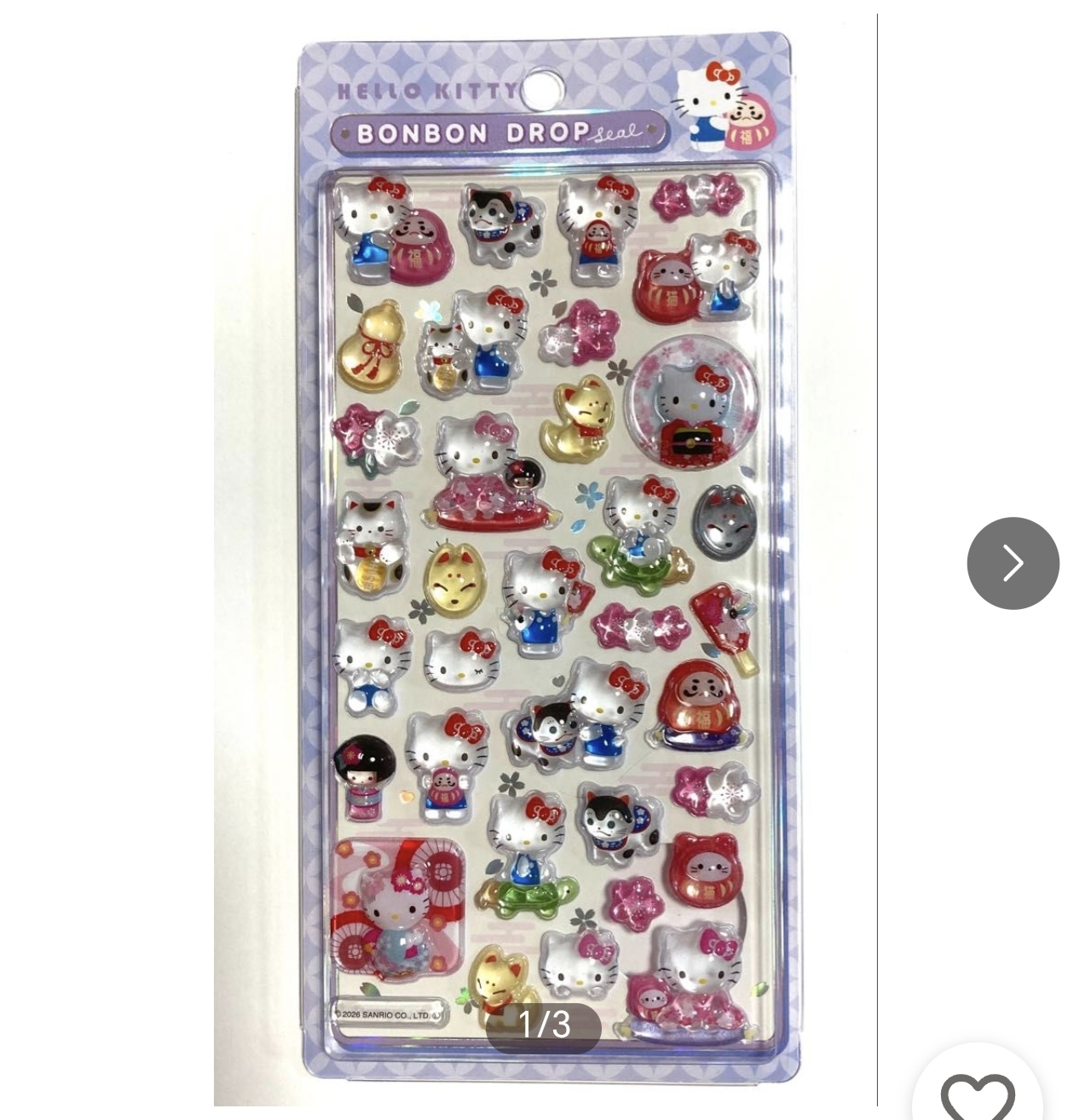 Hello Kitty Bonbon Drop 貼紙 - 日系圖案 - 幸運符