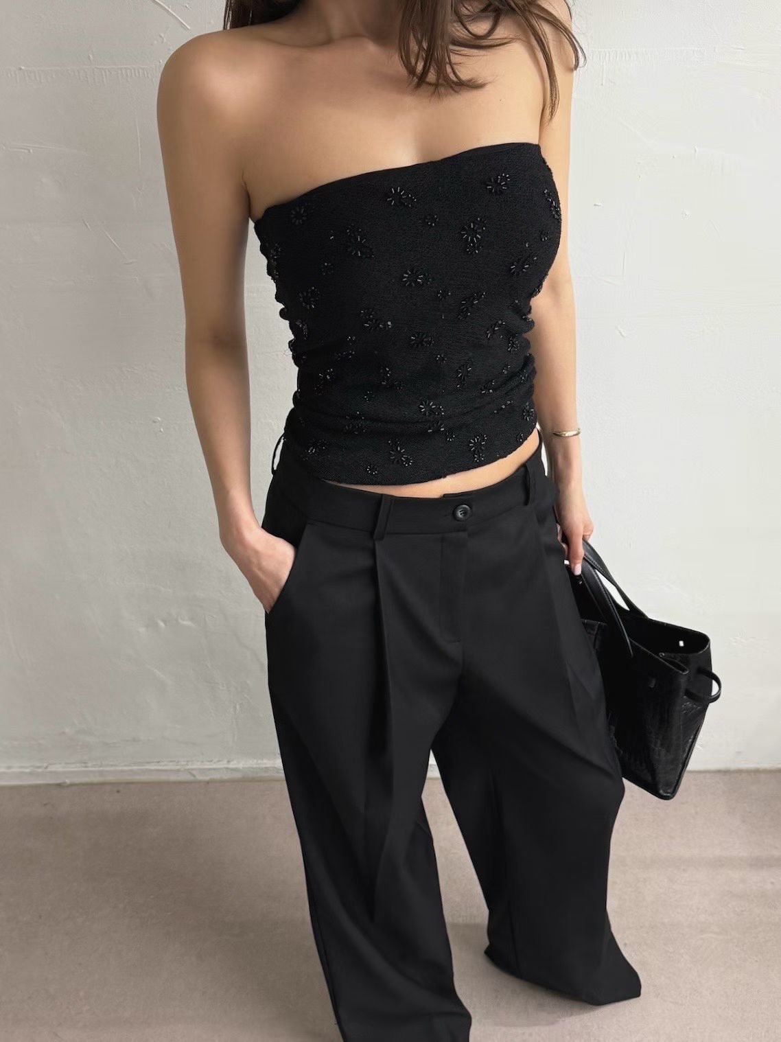 Feminine Embellished Tube Top 