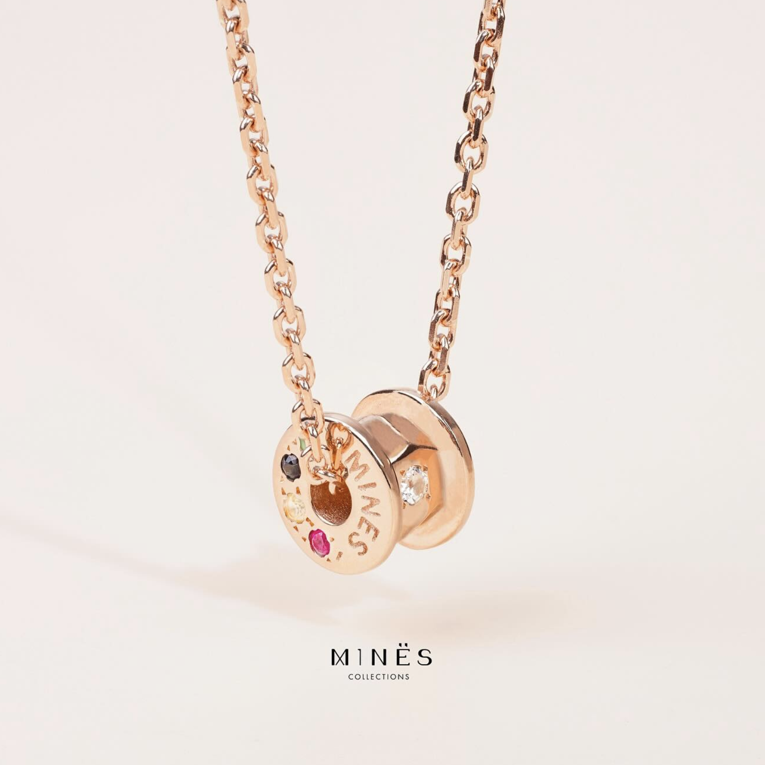 MINES Jewelry｜Classic Wheel Necklace 九寶石幸運之輪項鏈