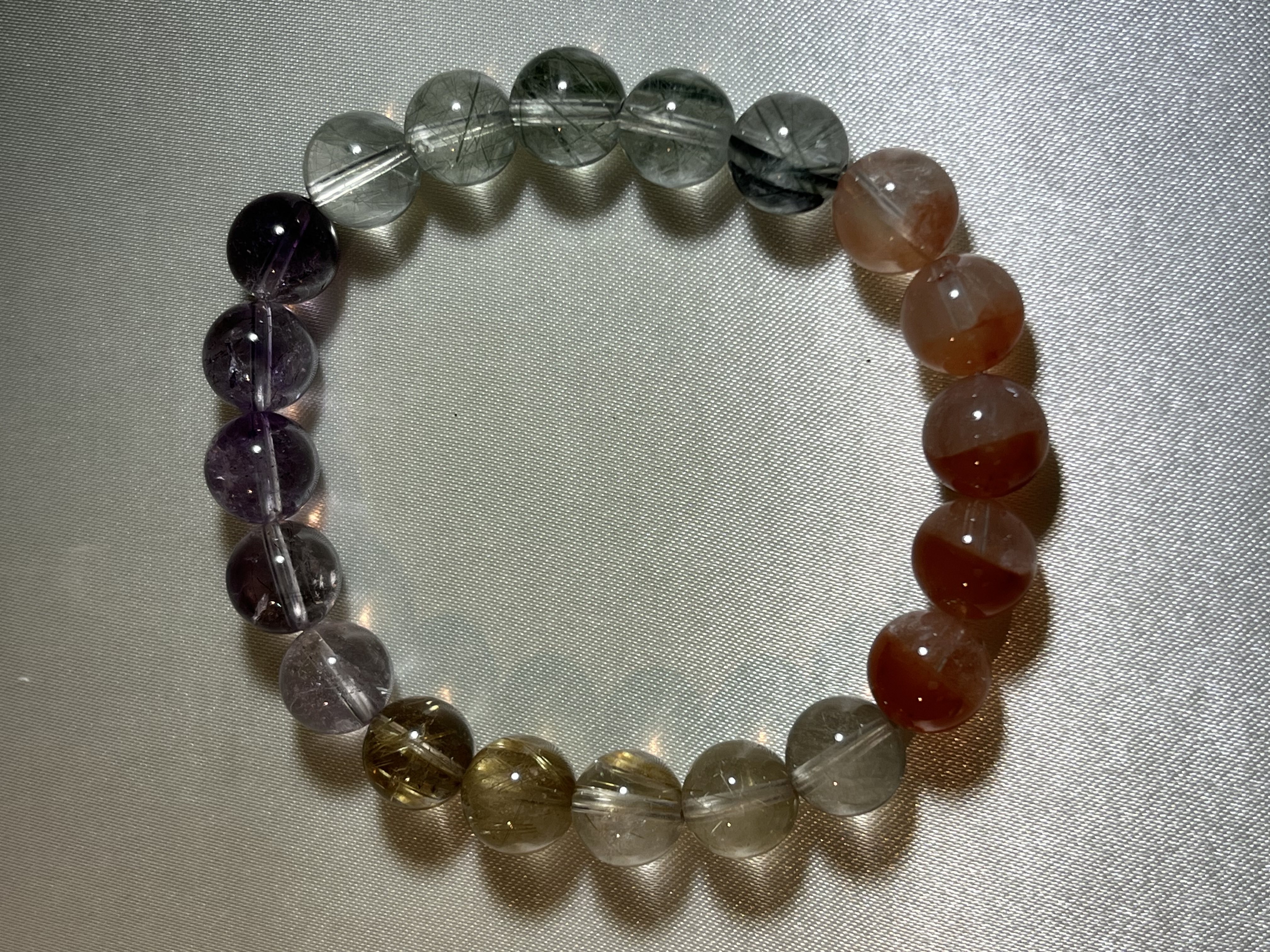 多寶水晶（鈦晶、紫超七、紅兔毛、綠髮）9m+