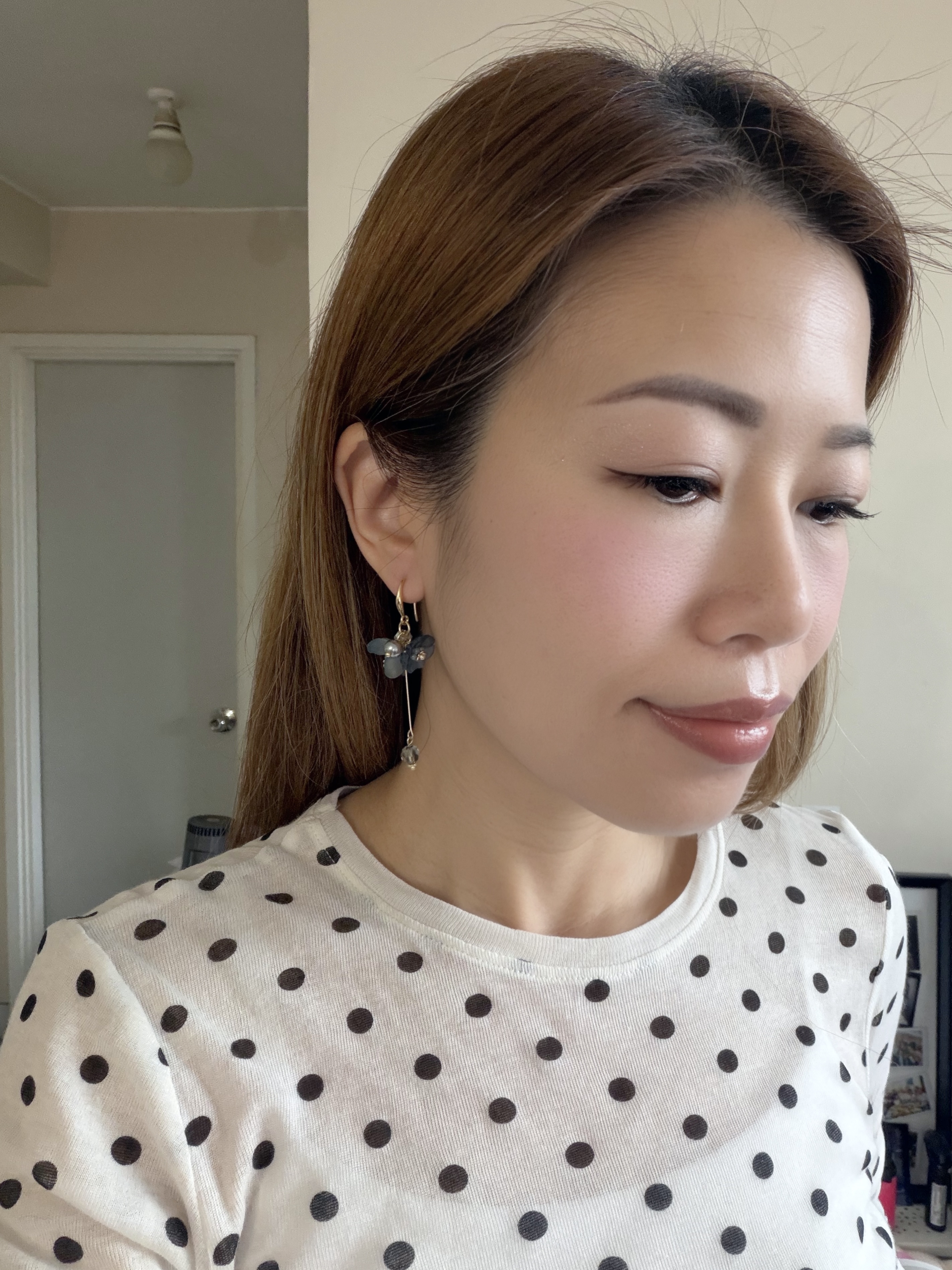 日本花語系列耳環/漸變藍花朵款