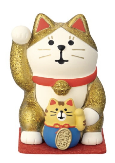 Decole 開運招財貓（金）