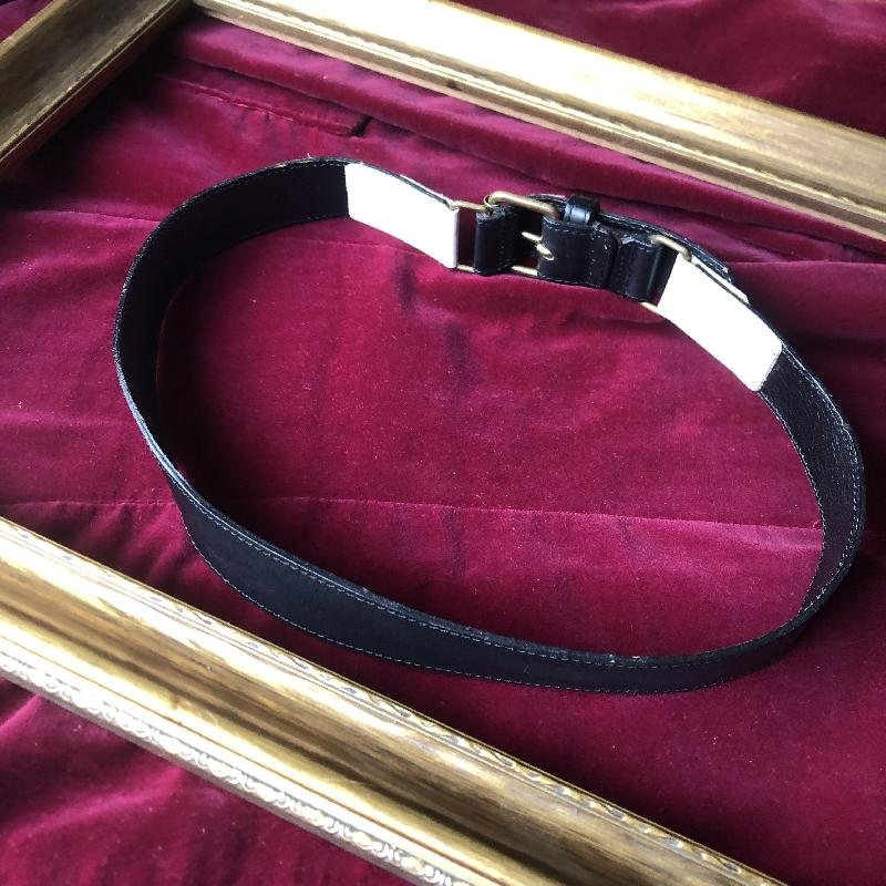 Vintage Sonia Rykiel Black & White Leather Belt (MT338)