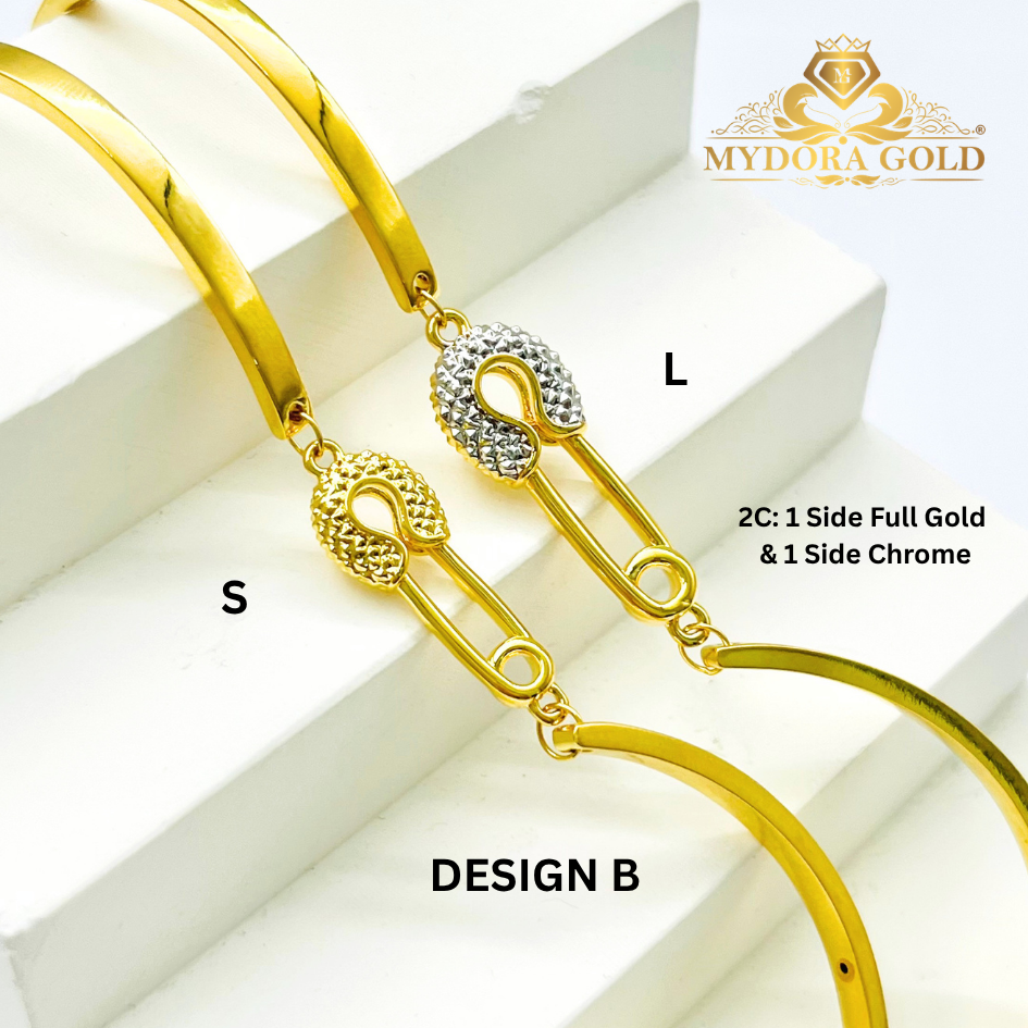 MYDORA Gelang Fashion Safety Pin Series l EMAS 916/22K