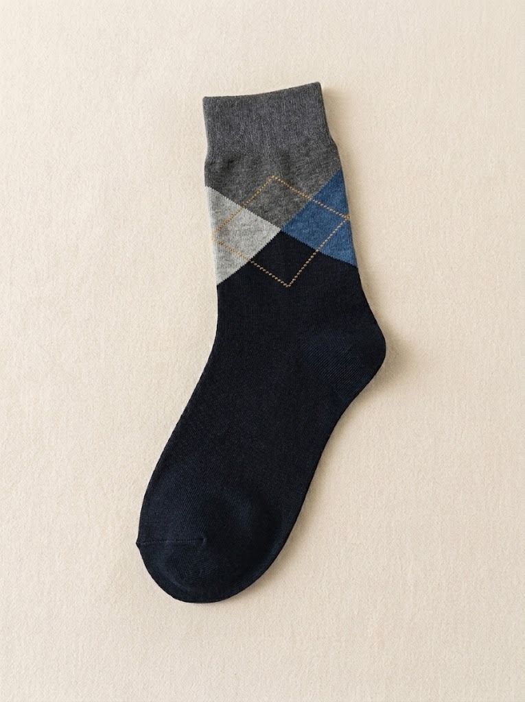 Korean Heritage Argyle Men's Mid Crew socks