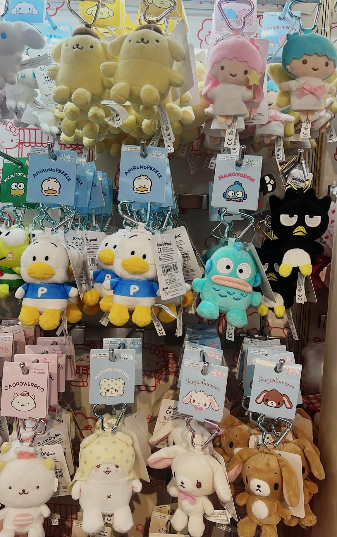 Sanrio 角色心形扣絨毛吊飾系列