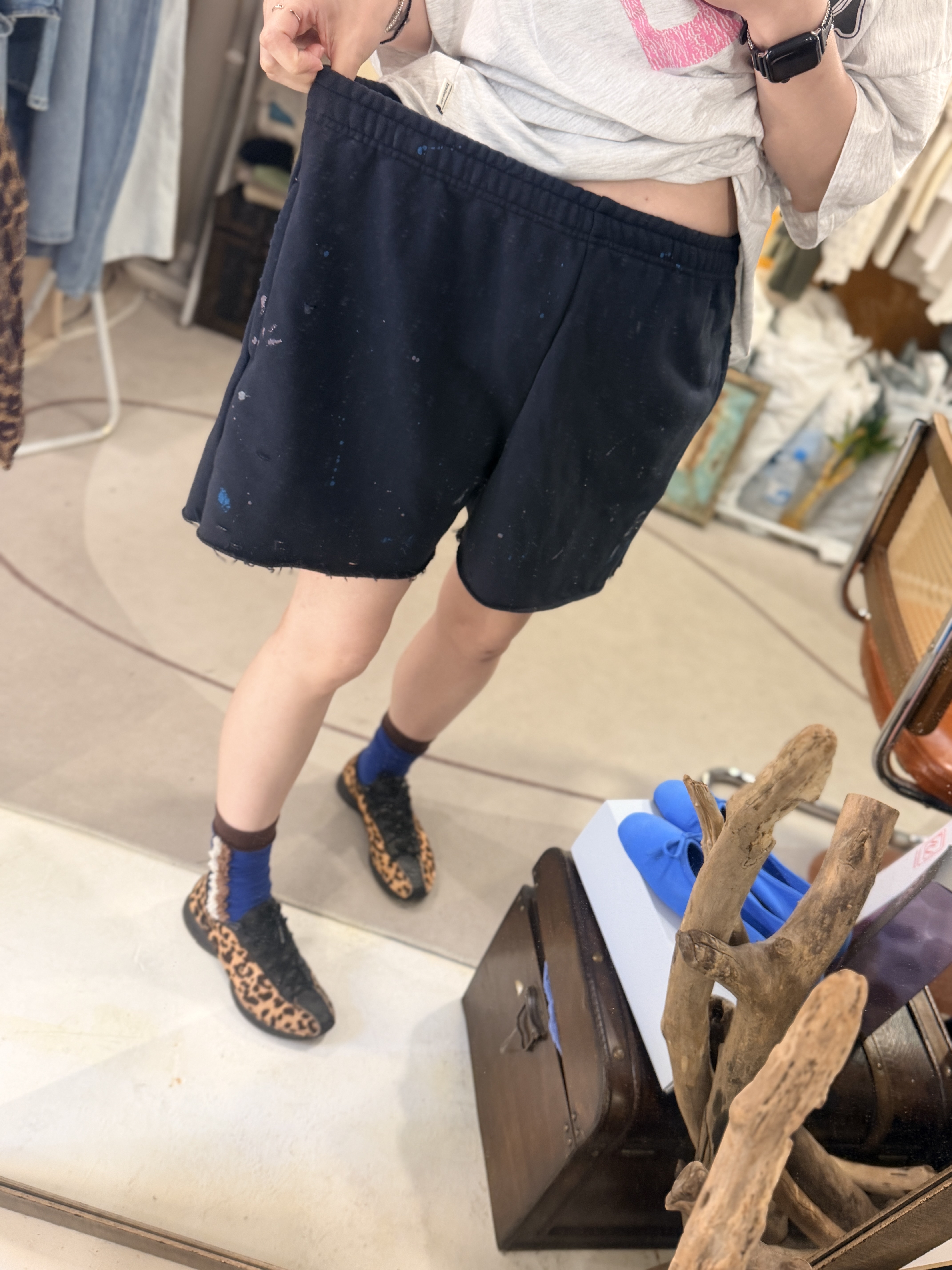 Ink cotton shorts