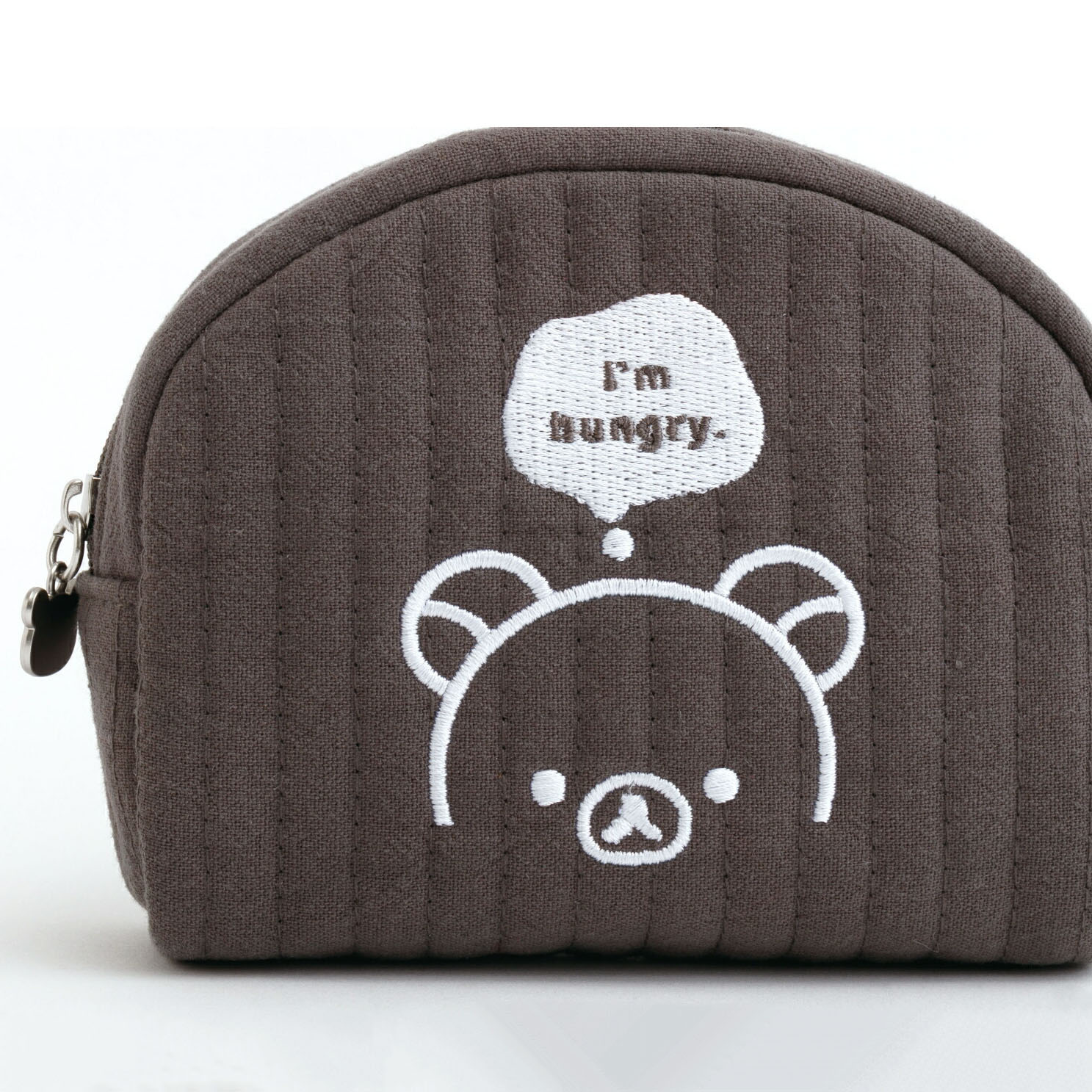 現貨｜San-X Rilakkuma 鬆弛熊 BASIC RILAKKUMA MONOCHROME 系列 日版 絎縫刺繡 化妝袋 (CA88001)