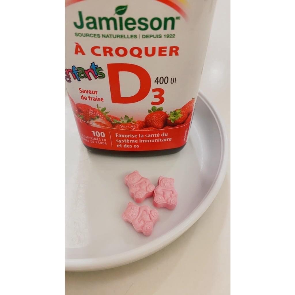 Jamieson 兒童 維他命 D3 咬咬 (士多啤梨味) 100 粒