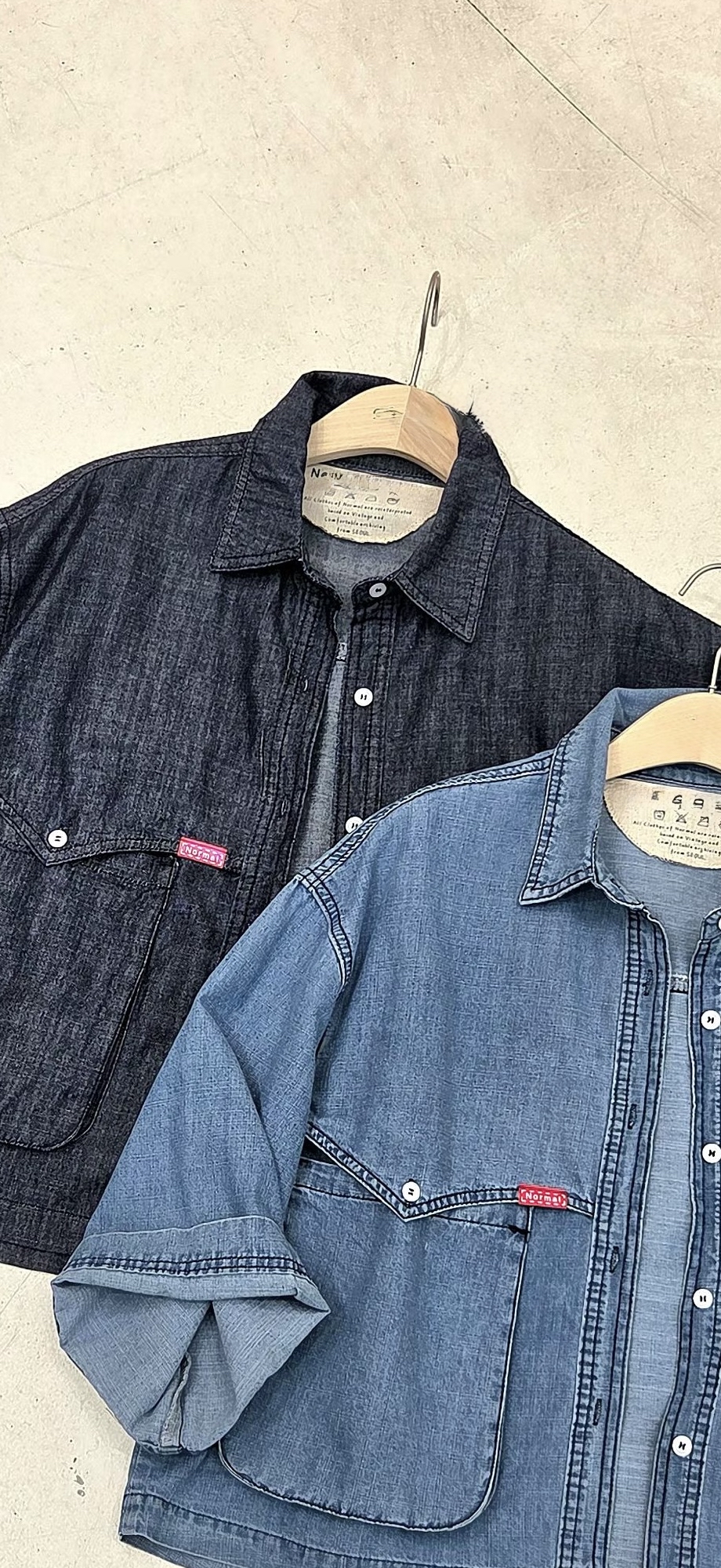 NO OX 立體袋口薄牛外套