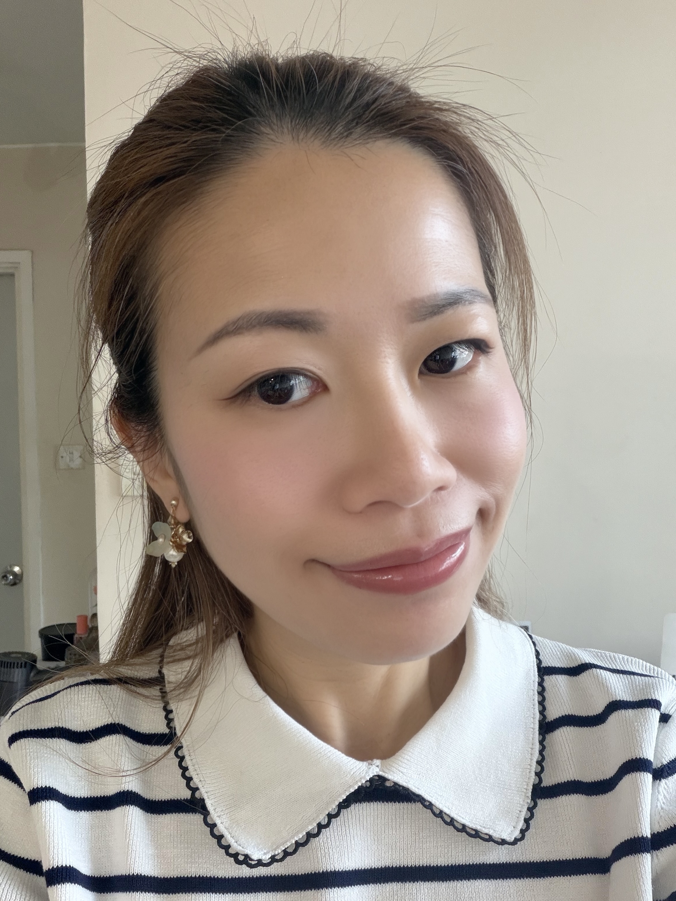 日本花語系列耳環/漸變櫻花粉紅花朵款