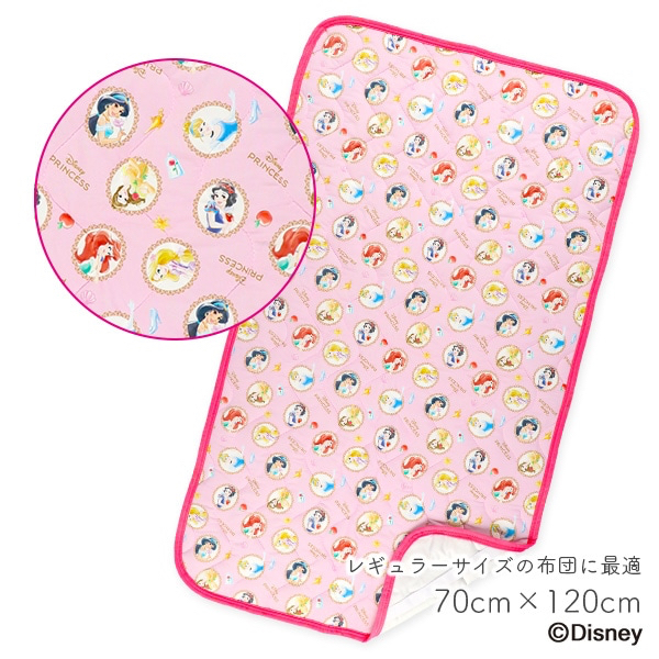 🇯🇵預訂 日本直送🇯🇵Disney公主滿印涼感絎縫床墊70x120cm