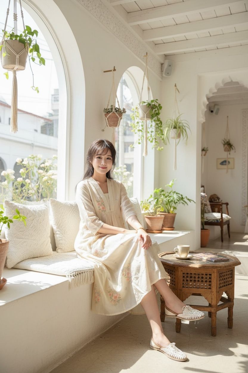 #1524 Champagne V Neck A cut Emb. OP