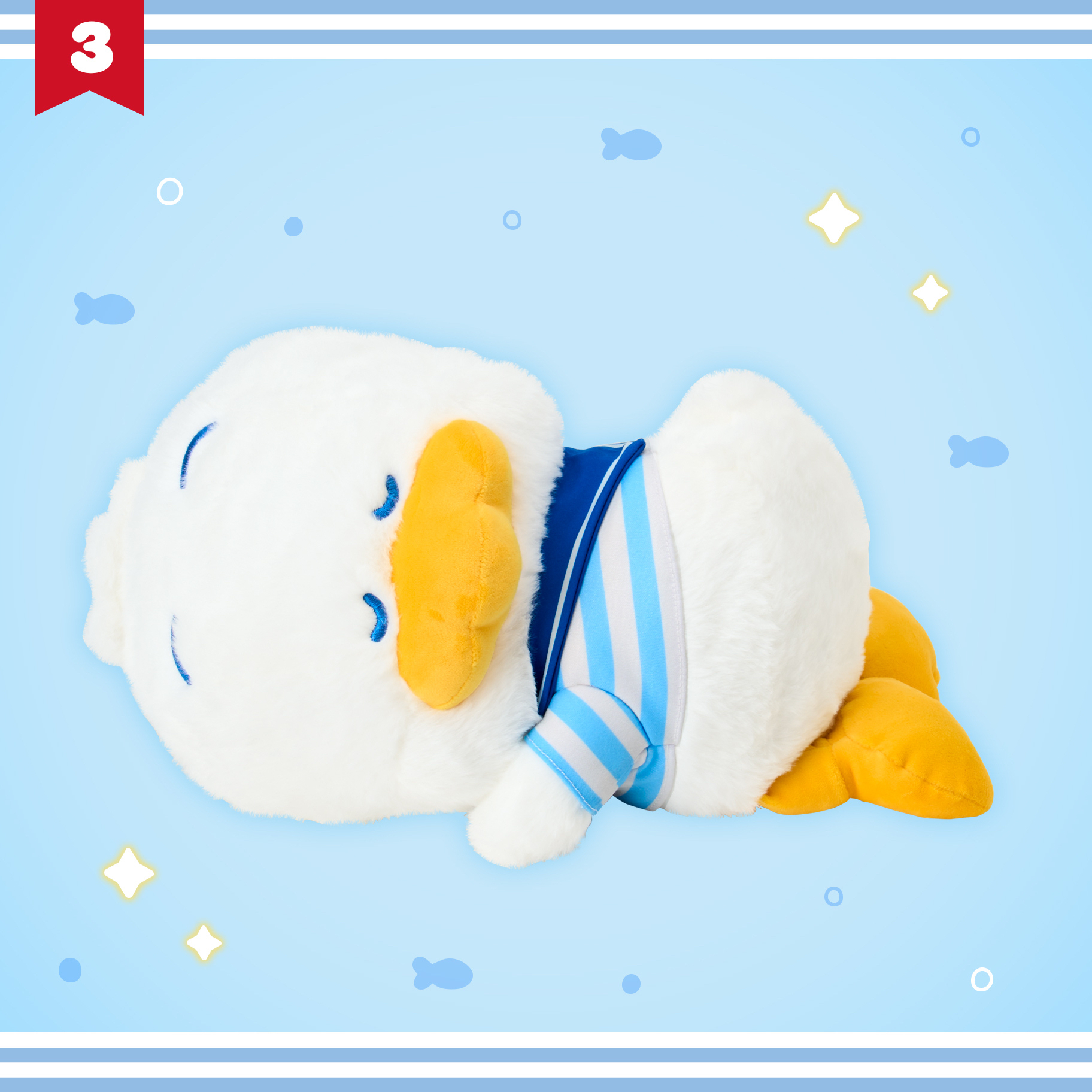 🎀【預訂】Sanrio Ahirunopekkle Summer Look 睡姿抱枕公仔